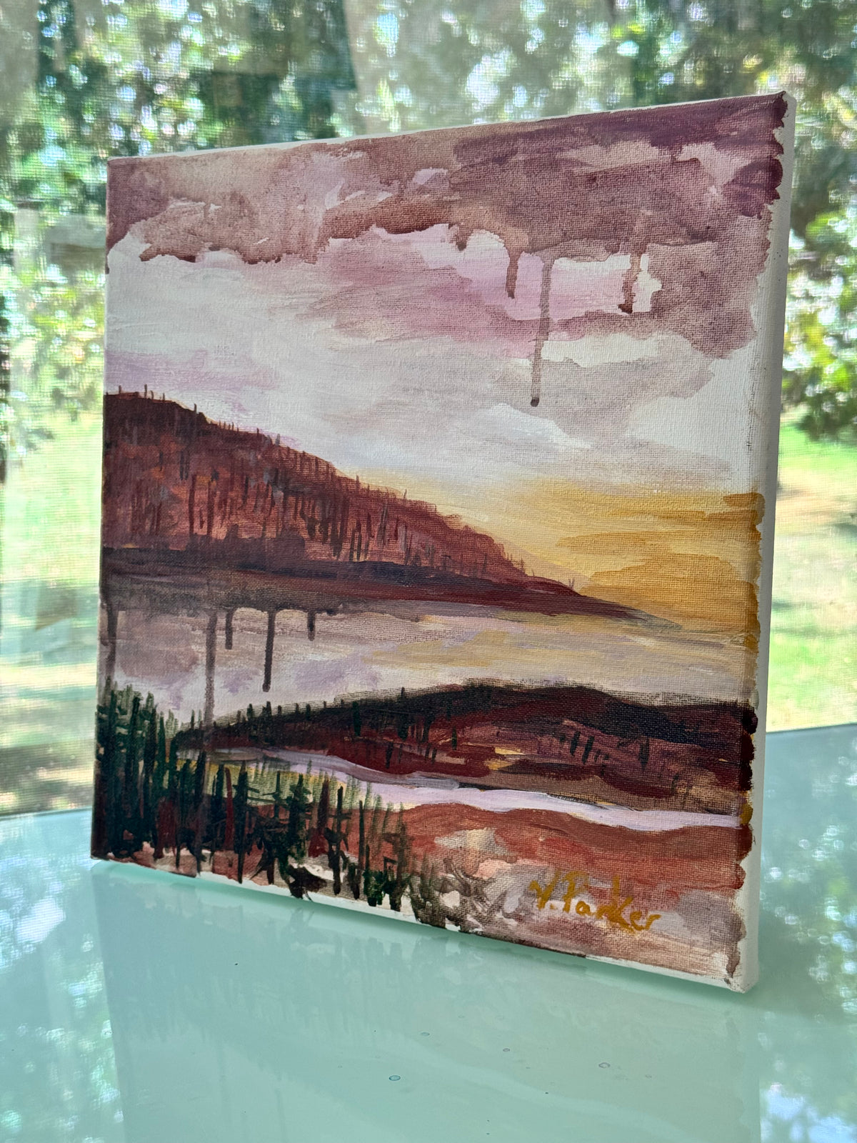 Original Acrylic Painting on Canvas: “Ocher Autumn” 12x12