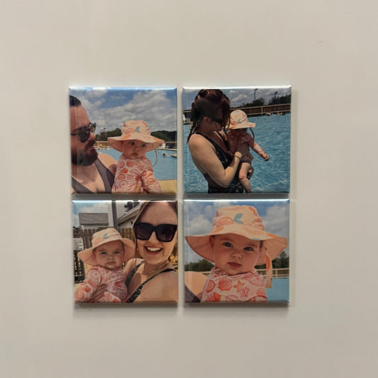 4 Custom Photo Magnets