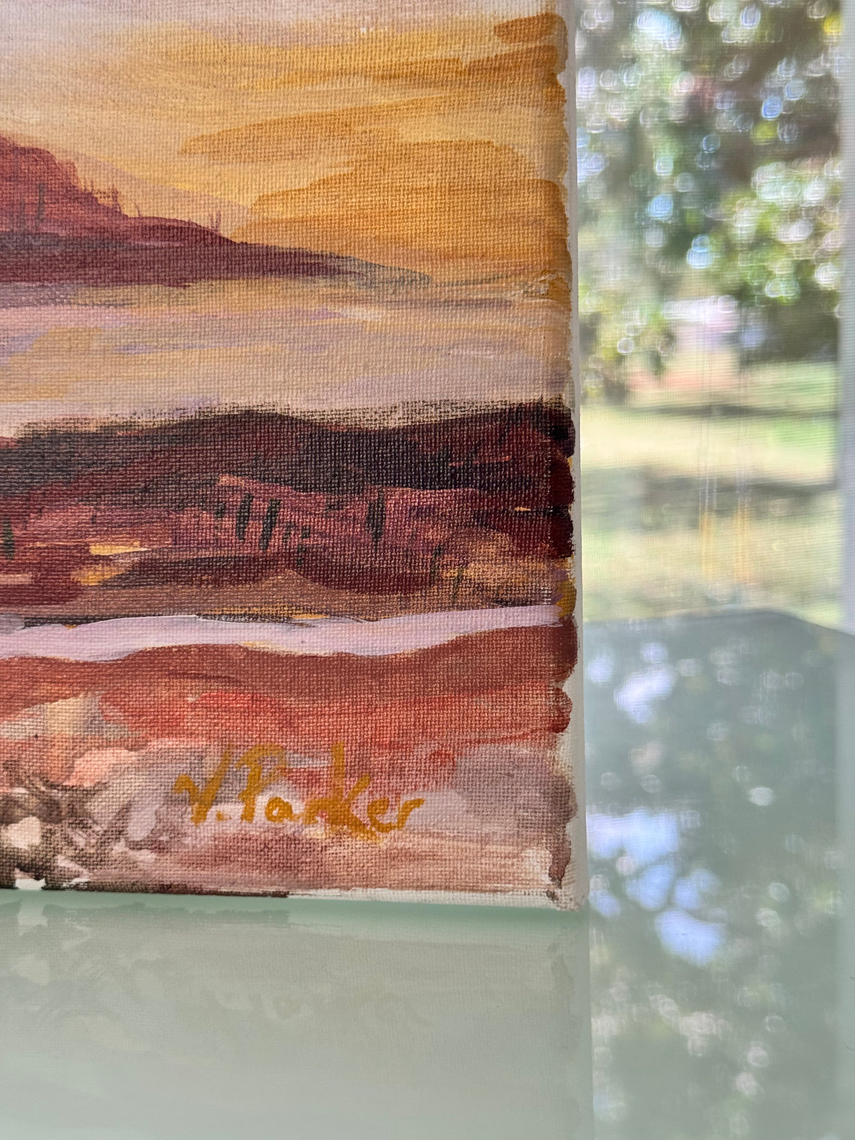 Original Acrylic Painting on Canvas: “Ocher Autumn” 12x12